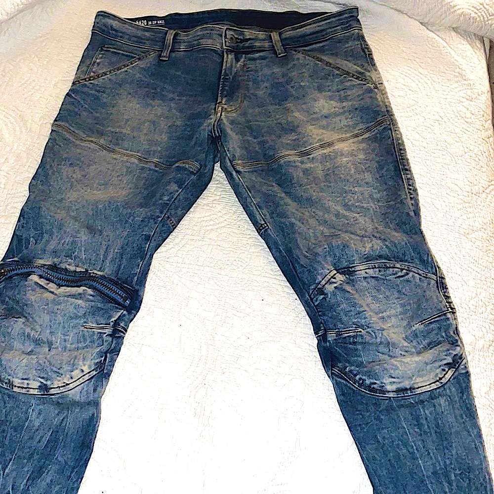 G STAR RAW 5620 3D zip knee skinny jeans!